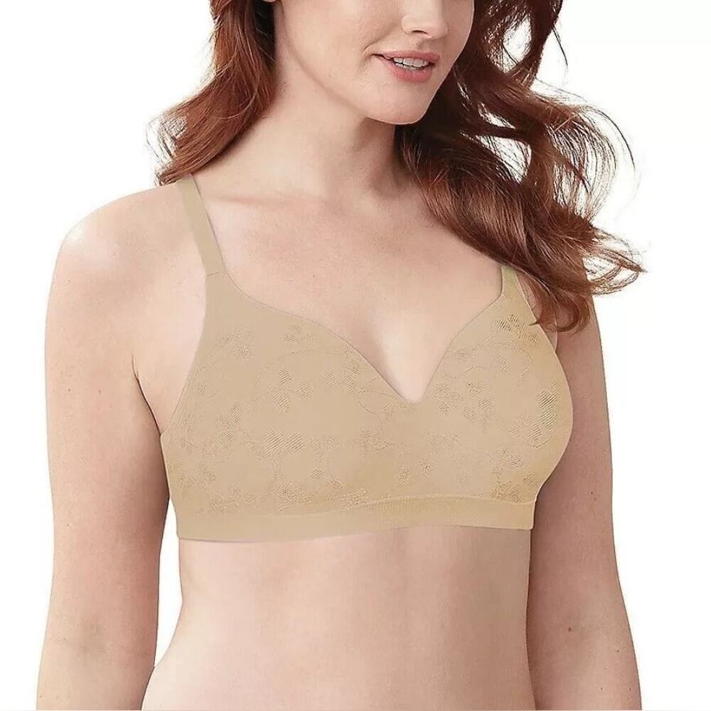 NWT Bali Comfort Revolution Jacquard T-Shirt Bra DF3643 Nude Size M Medium